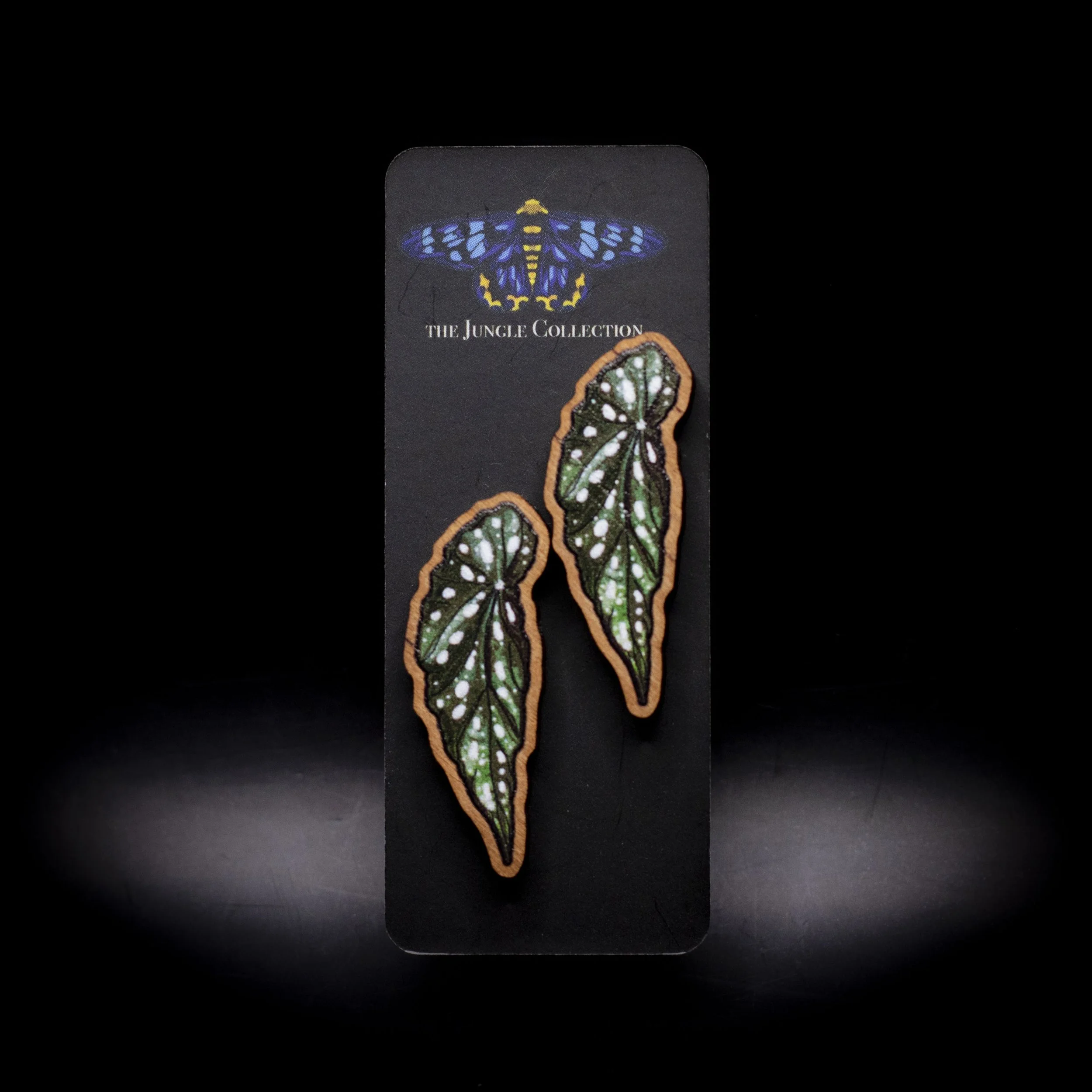 Polka Dot Begonia Stud Earrings (Large 2.5cm)