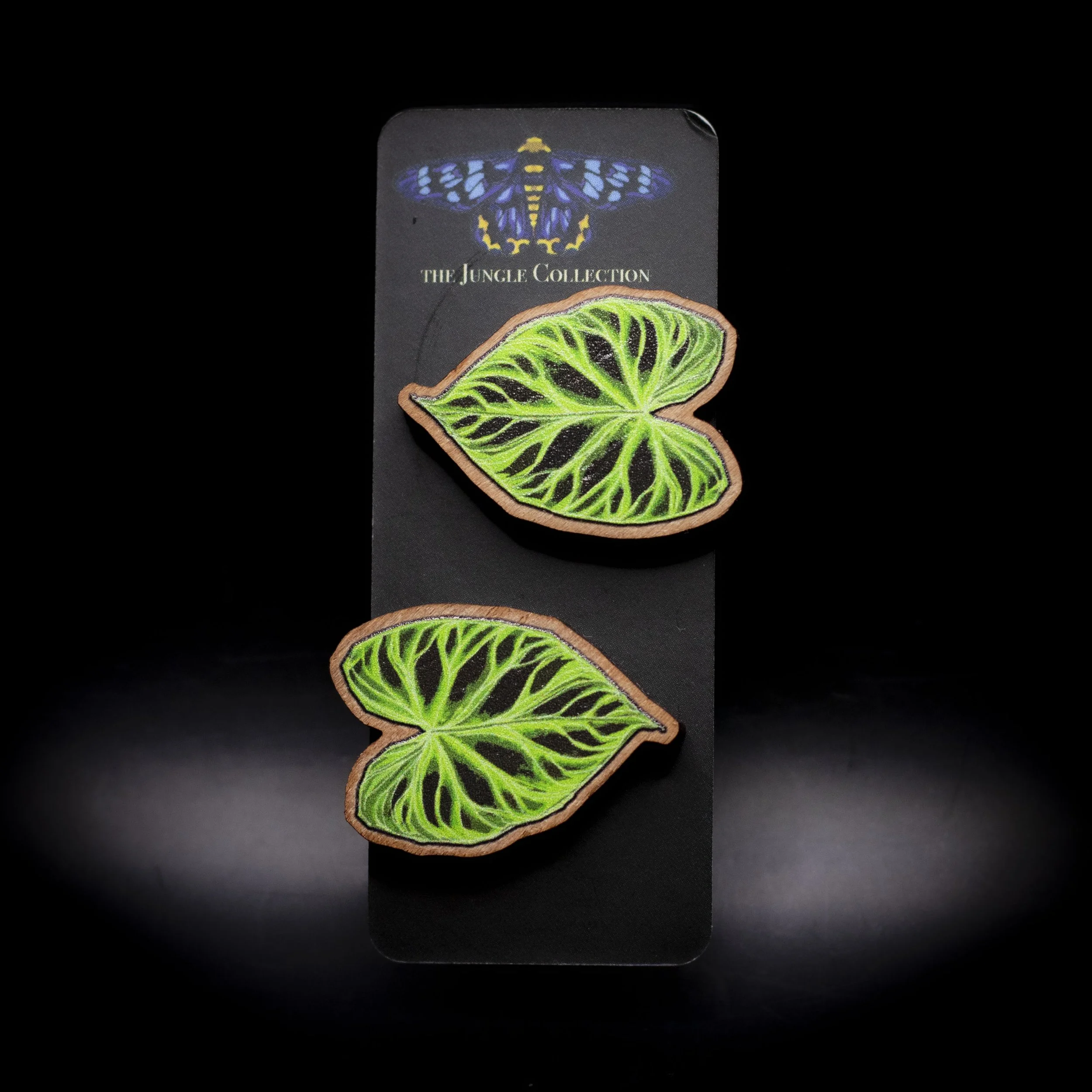 Philodendron Verrucosum Stud Earrings (Large 2.5cm)
