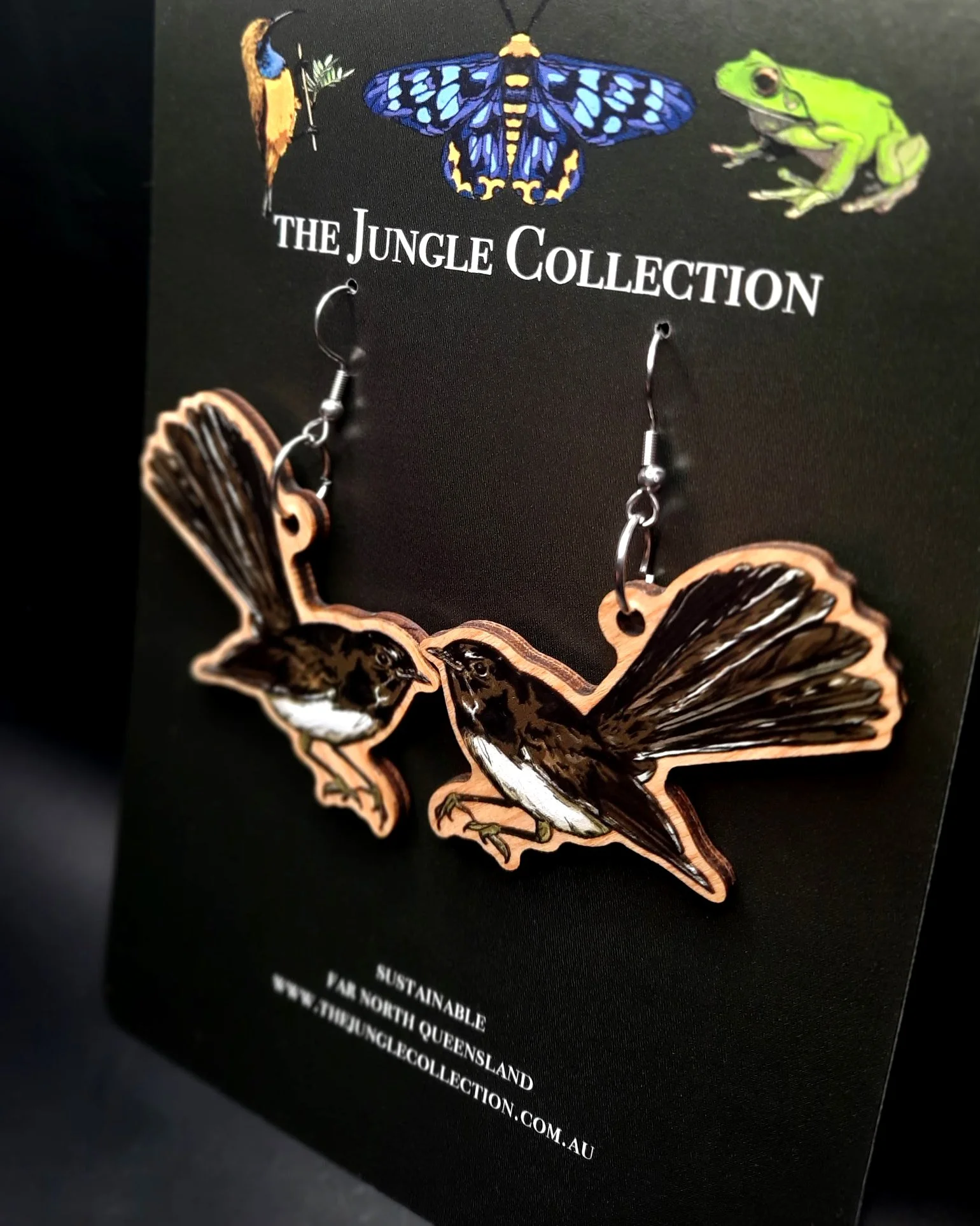 Willie Wagtail Earrings (XL)