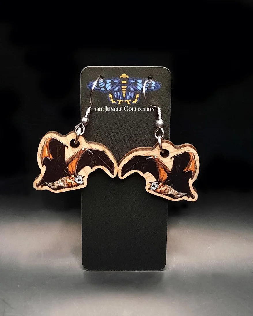 Grey-headed Flying Fox Earrings (Small)