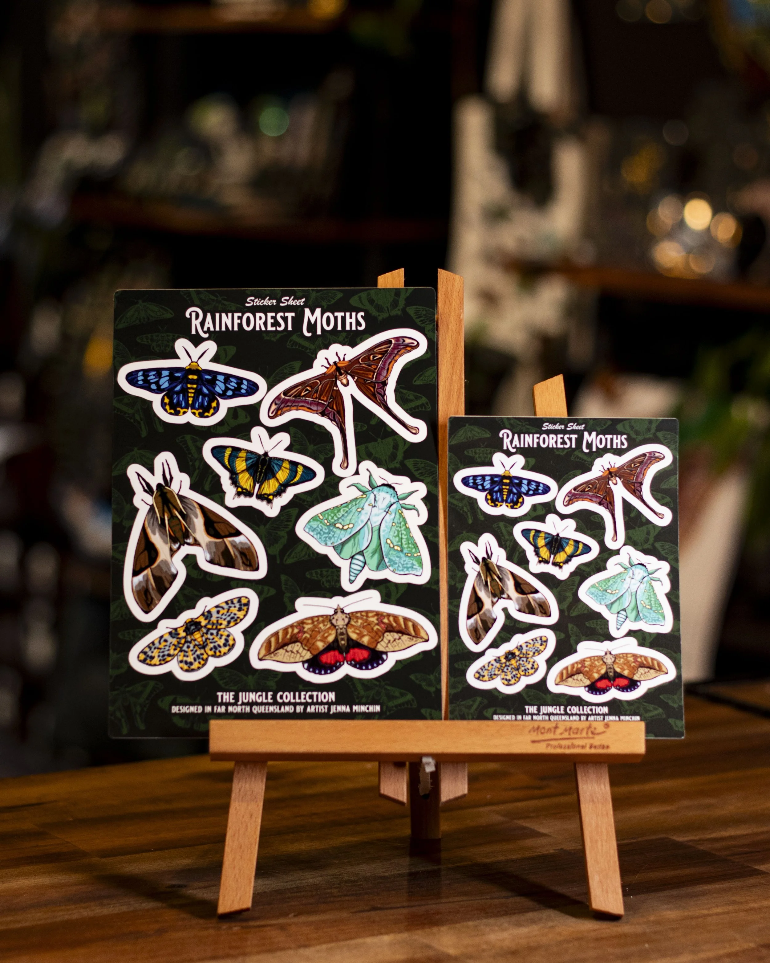 'Rainforest Moths' Sticker Sheet