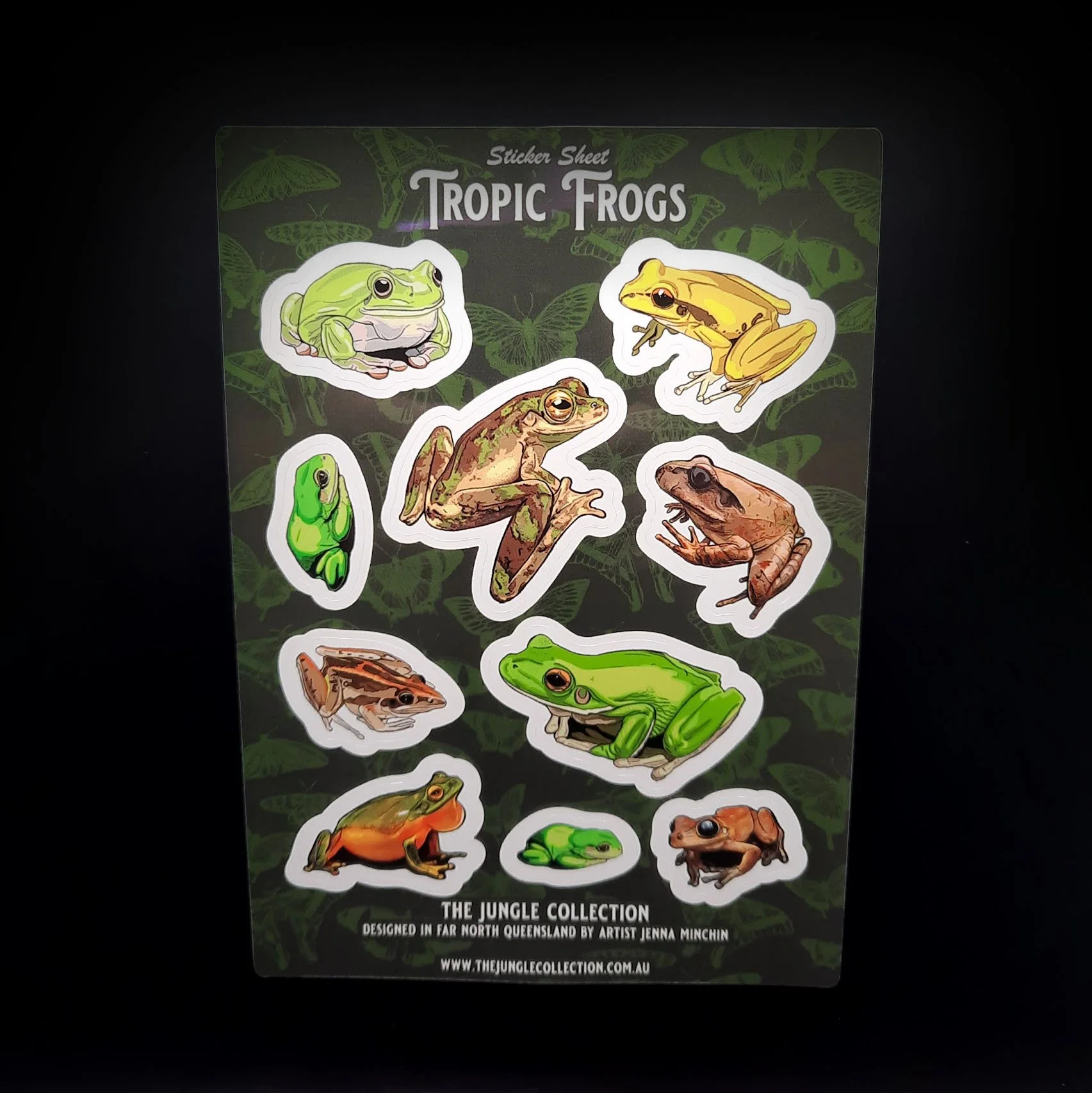 'Tropic Frogs' Sticker Sheet