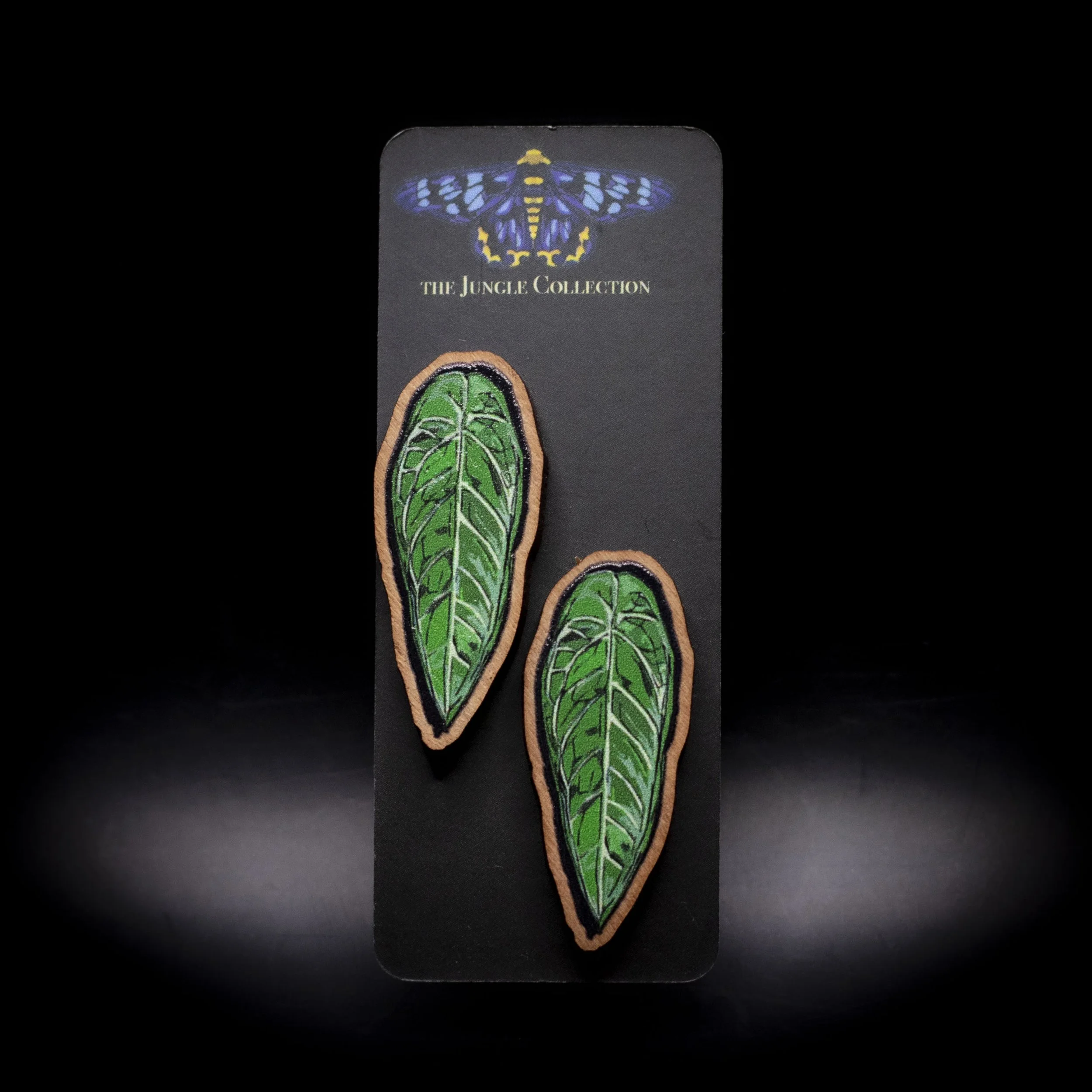 Anthurium Warocqueanum Stud Earrings (Large 2.5cm)