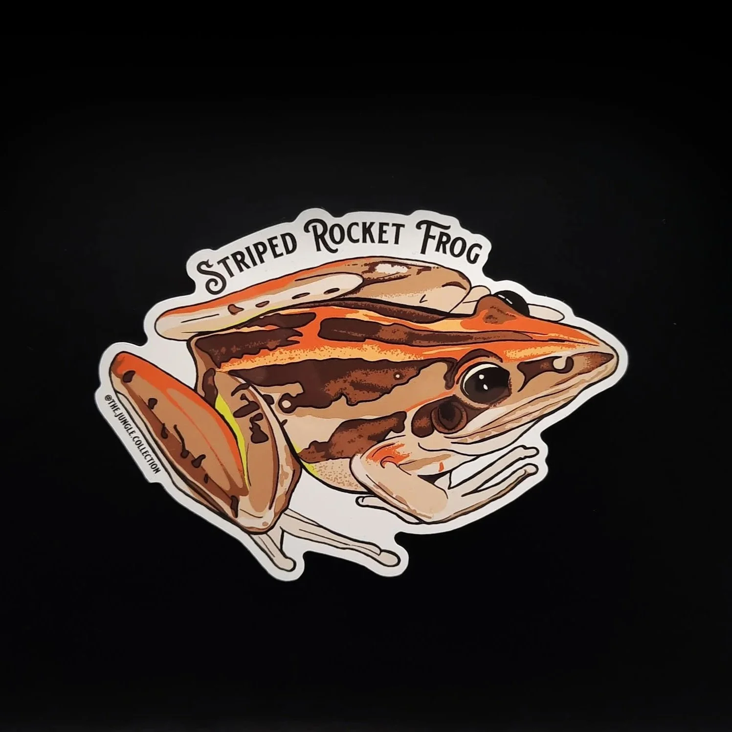 Striped Rocket Frog Sticker