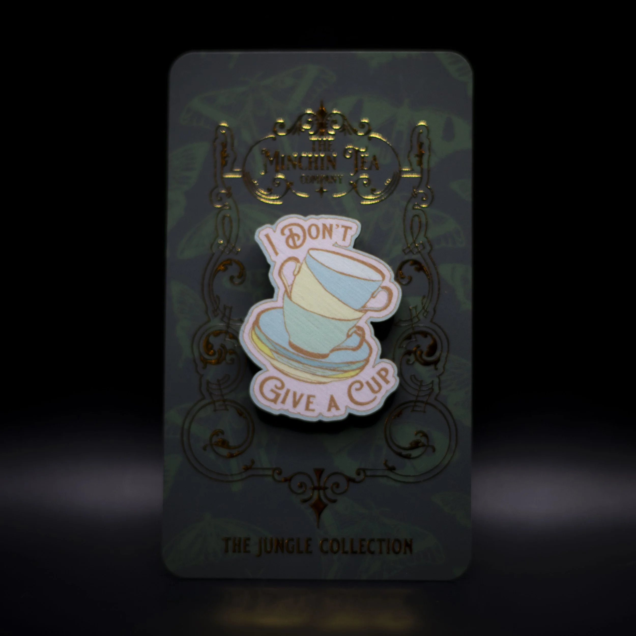 'I Don't Give A Cup' Wooden Pin