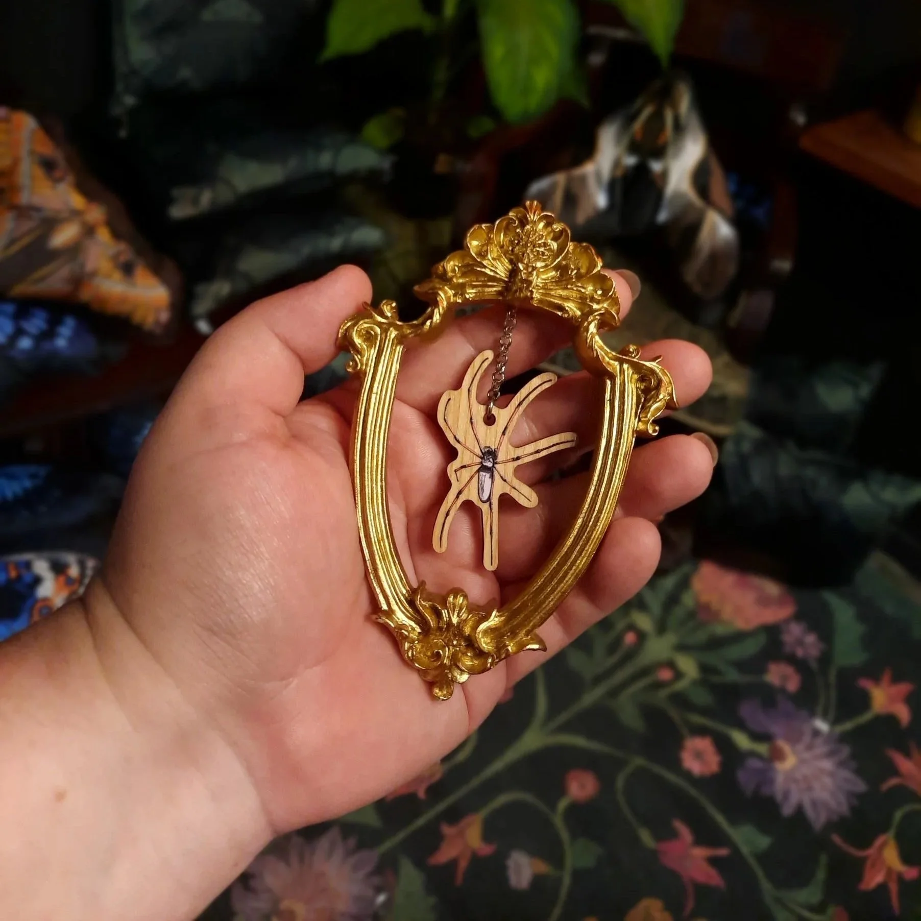 Golden Orb-weaver Spider - Miniature Entomology Wall Art