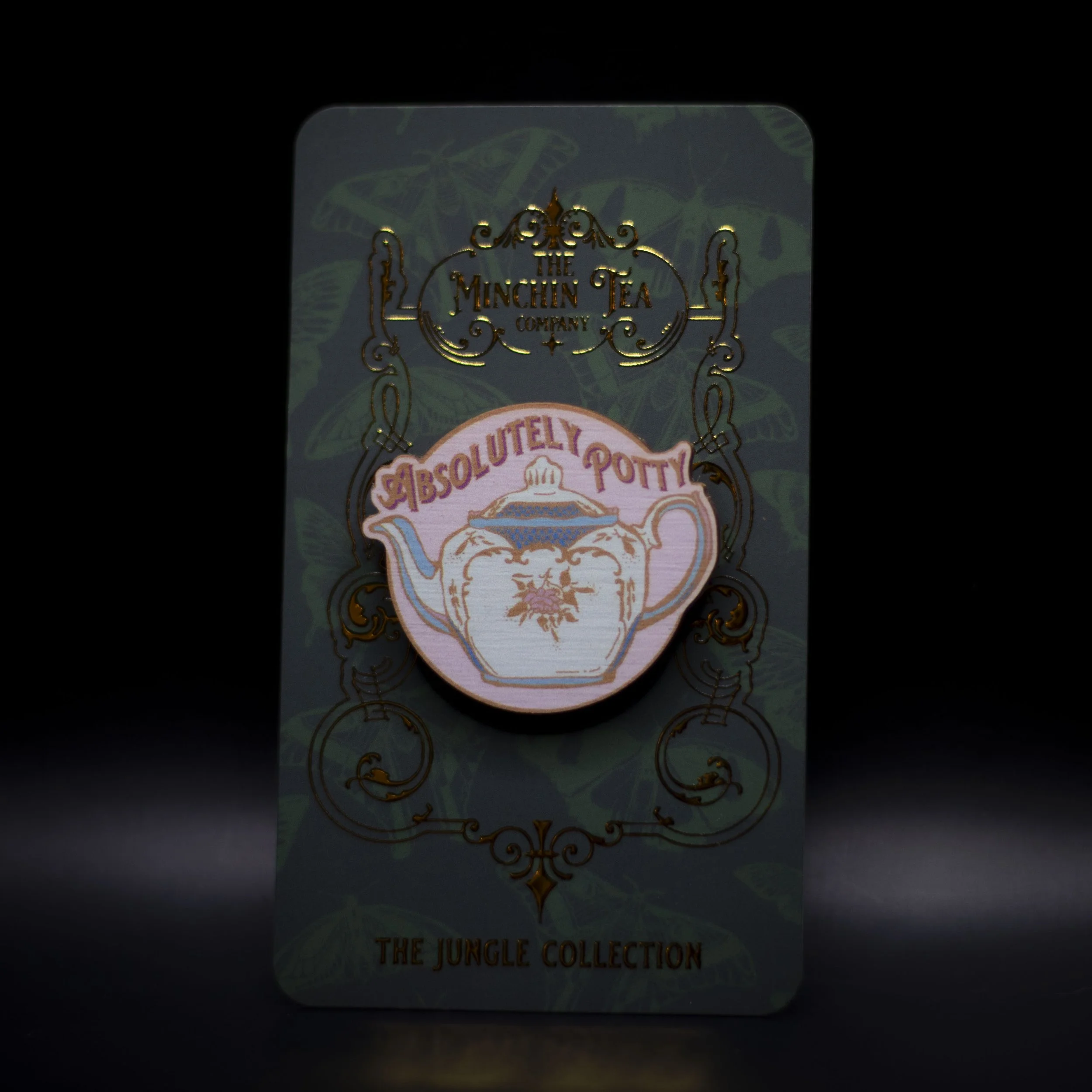 'Absolutely Potty' Wooden Pin