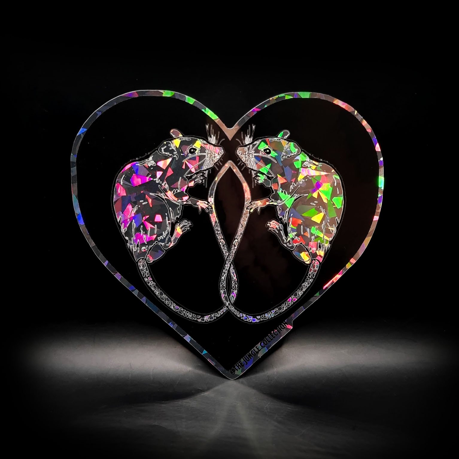 'Rat Lovers' Holographic Sticker (XL 15cm)