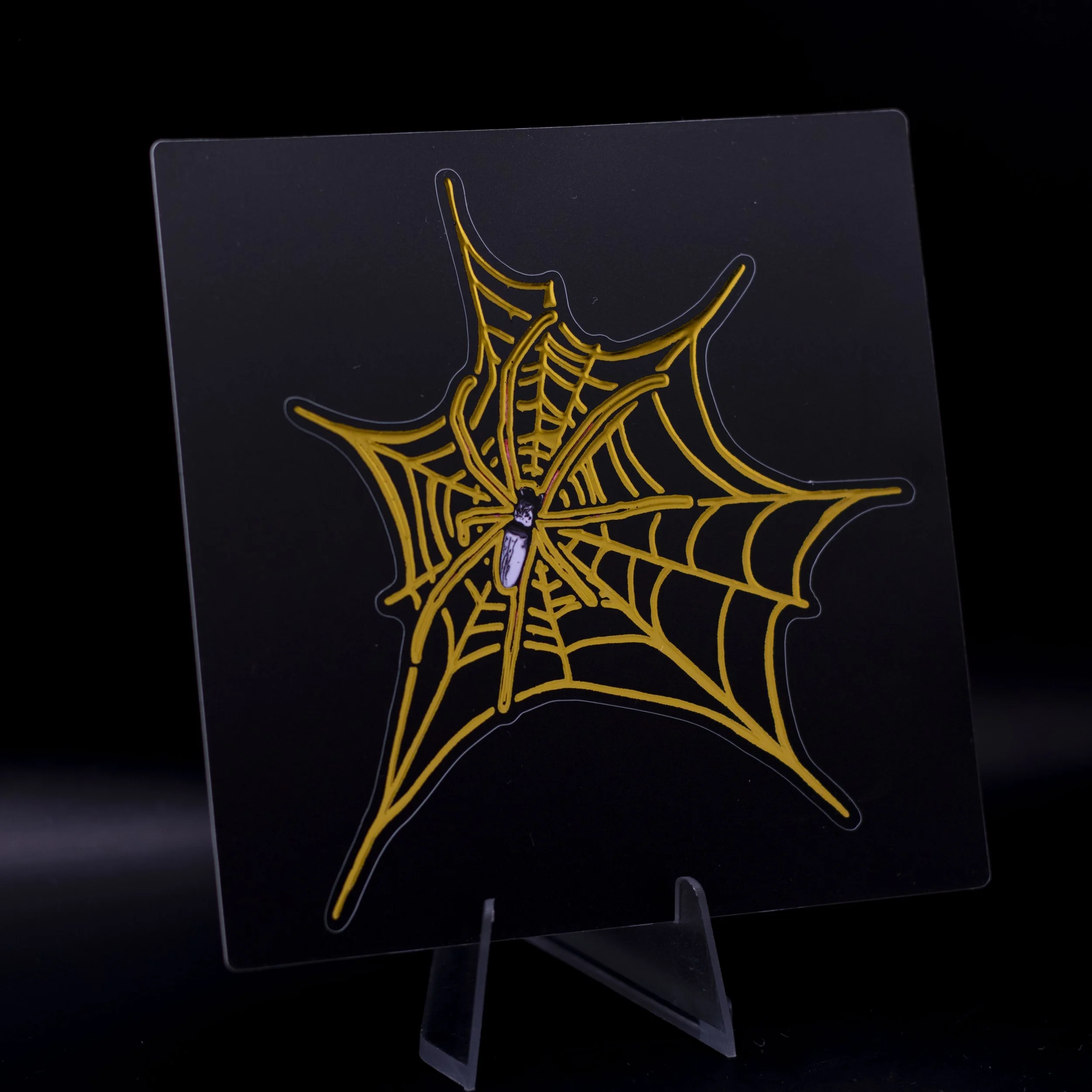 Golden Orb-weaver Spider Foil Sticker (10cm)