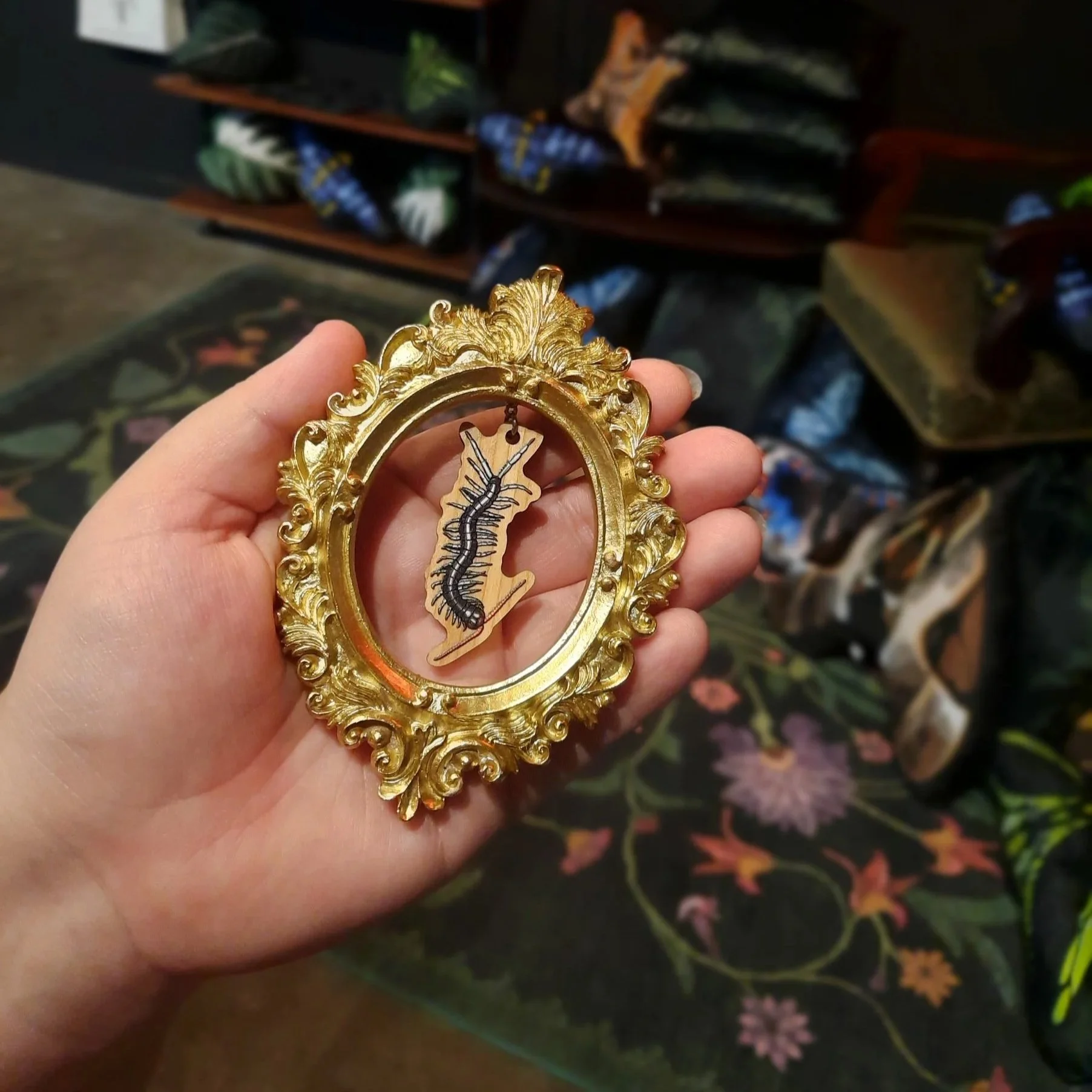 Giant Rainforest Centipede - Miniature Entomology Wall Art