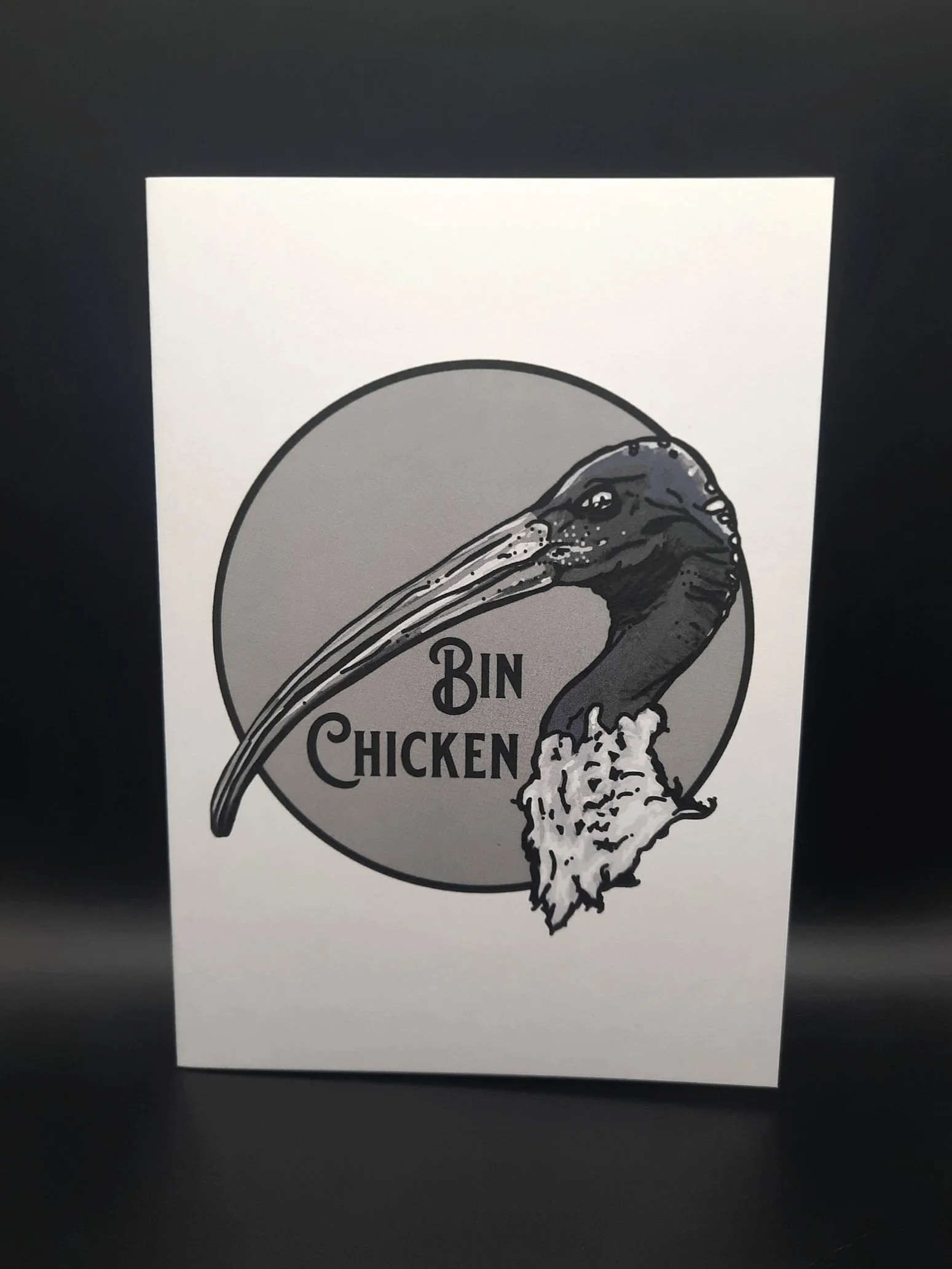 'Bin Chicken' Greetings Card