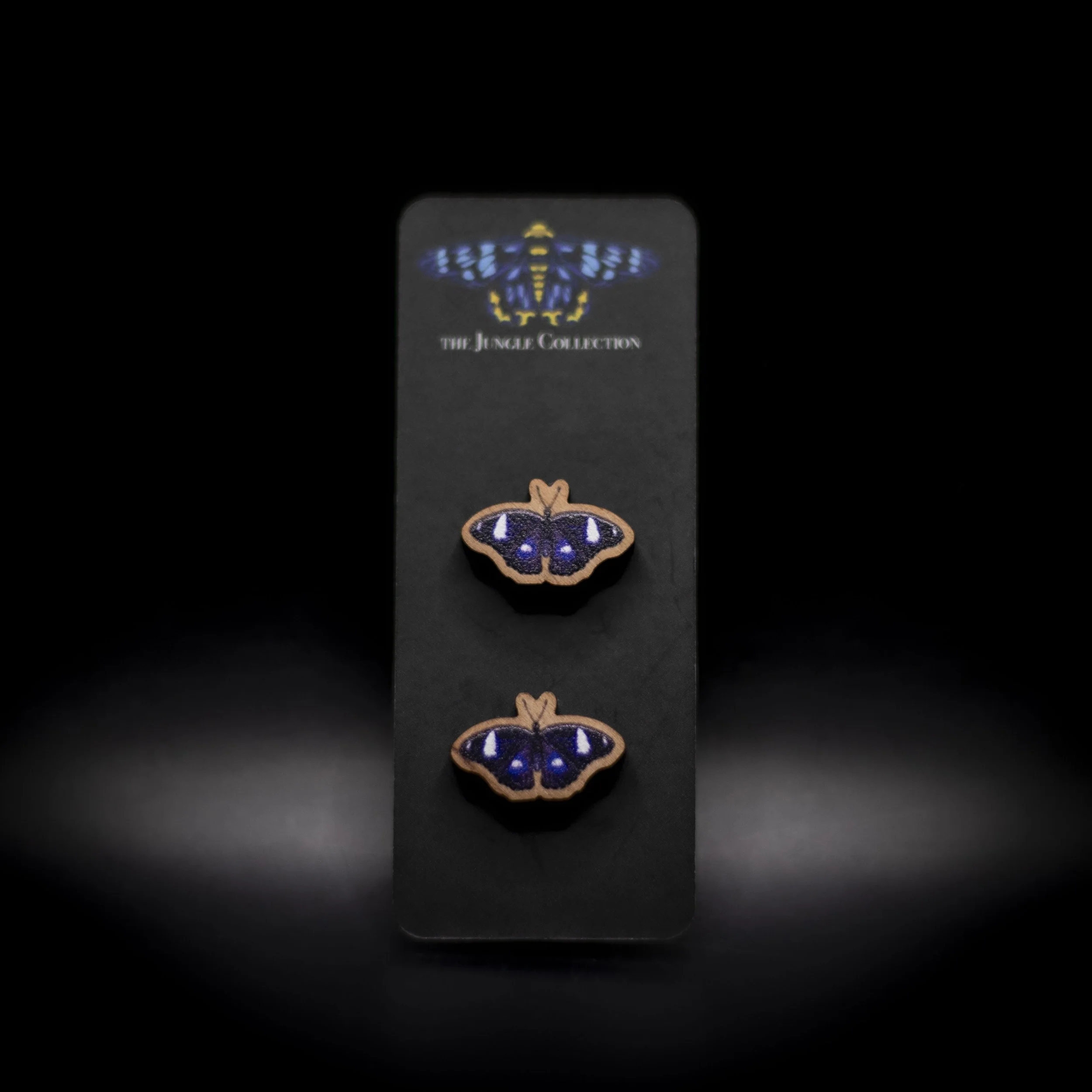 Common Eggfly Butterfly Stud Earrings (Miniature 1cm)