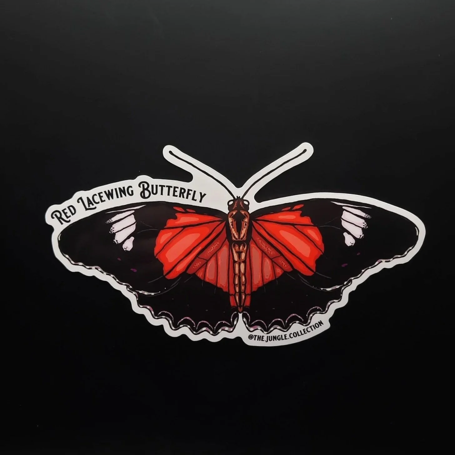 Red Lacewing Butterfly Sticker