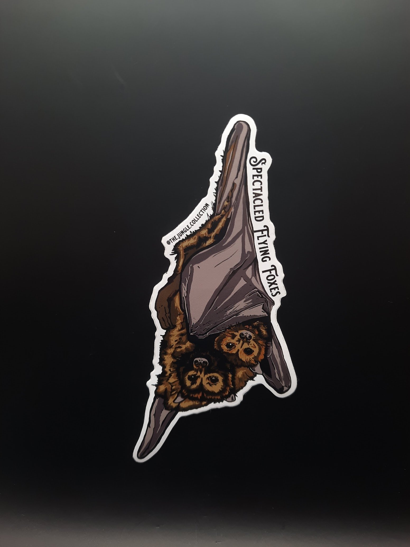 "Spectacled Flying Fox with Baby" Sticker