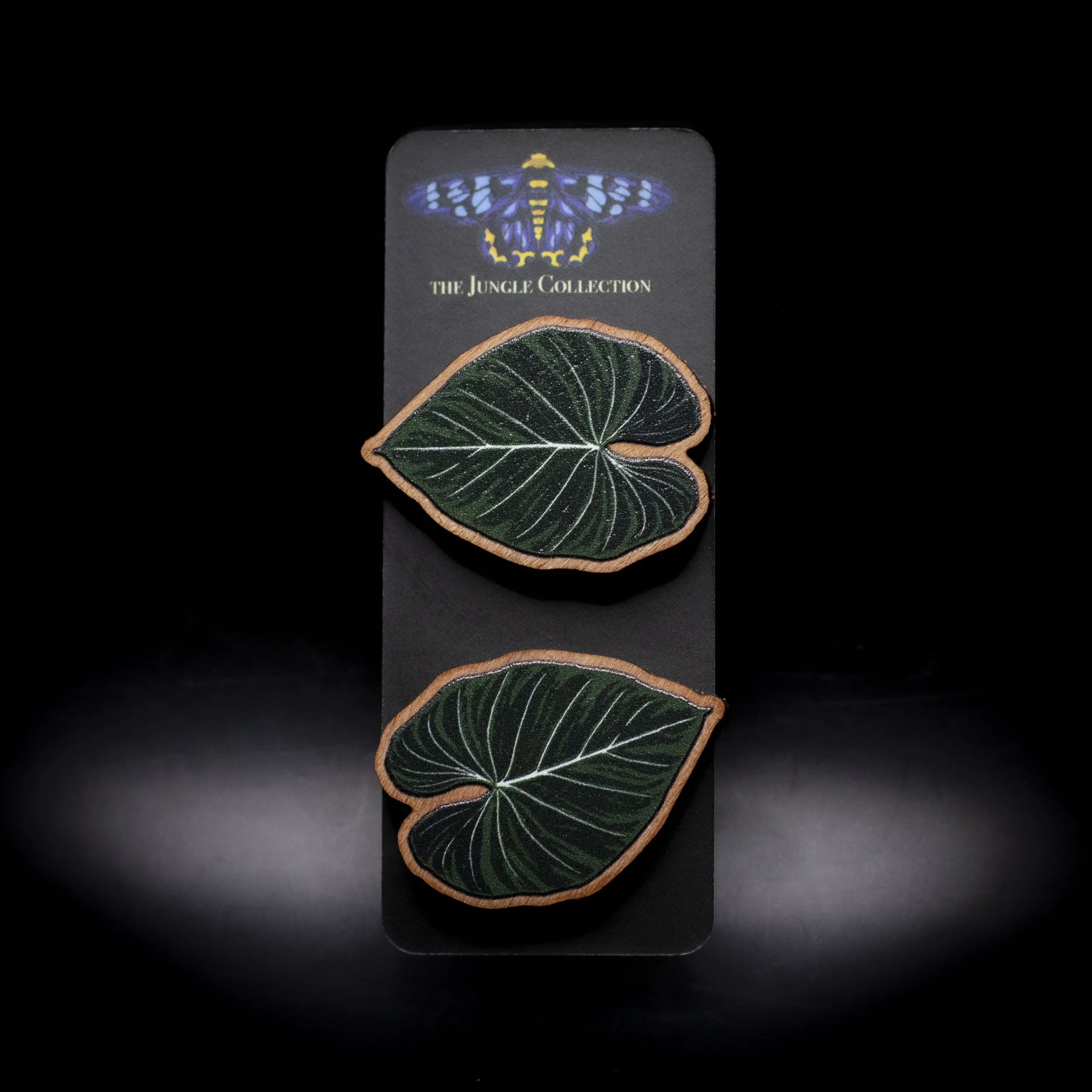 Philodendron Gloriosum Stud Earrings (Large 2.5cm)