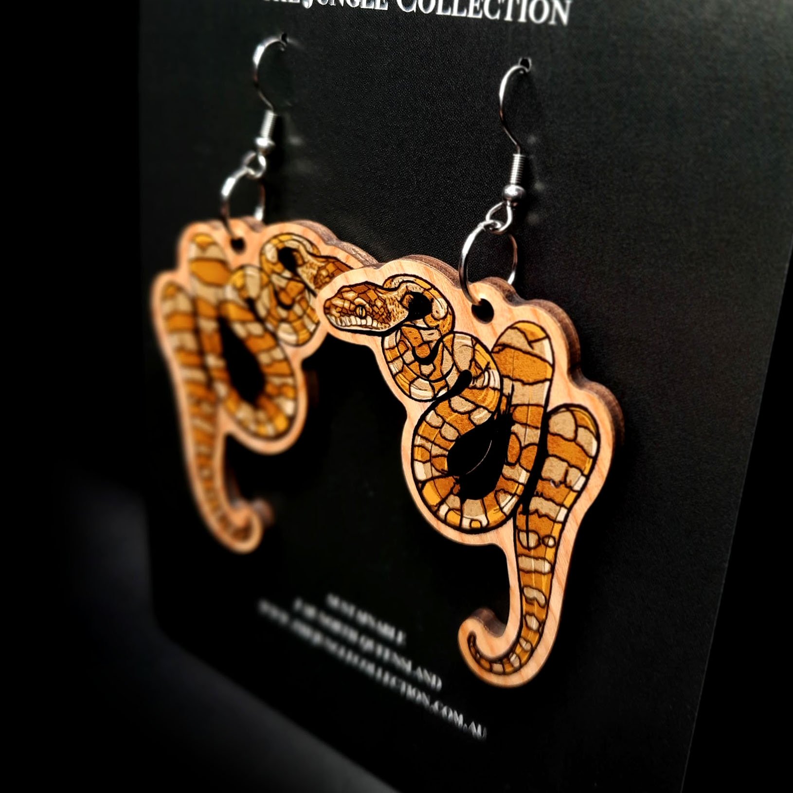 Australian Carpet Python Earrings (Large 5cm)