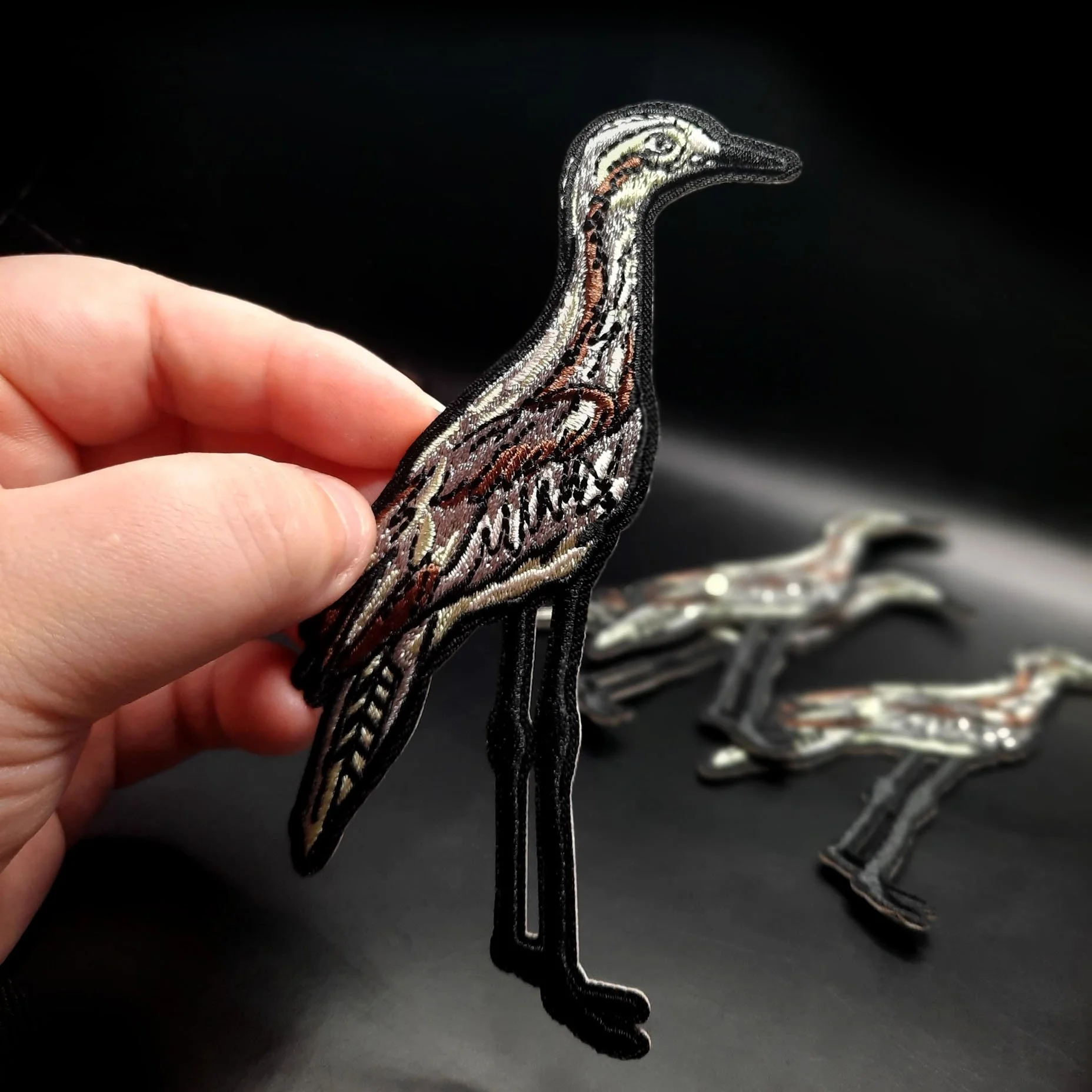 Bush Stone-curlew Embroidered Patch (12cm)