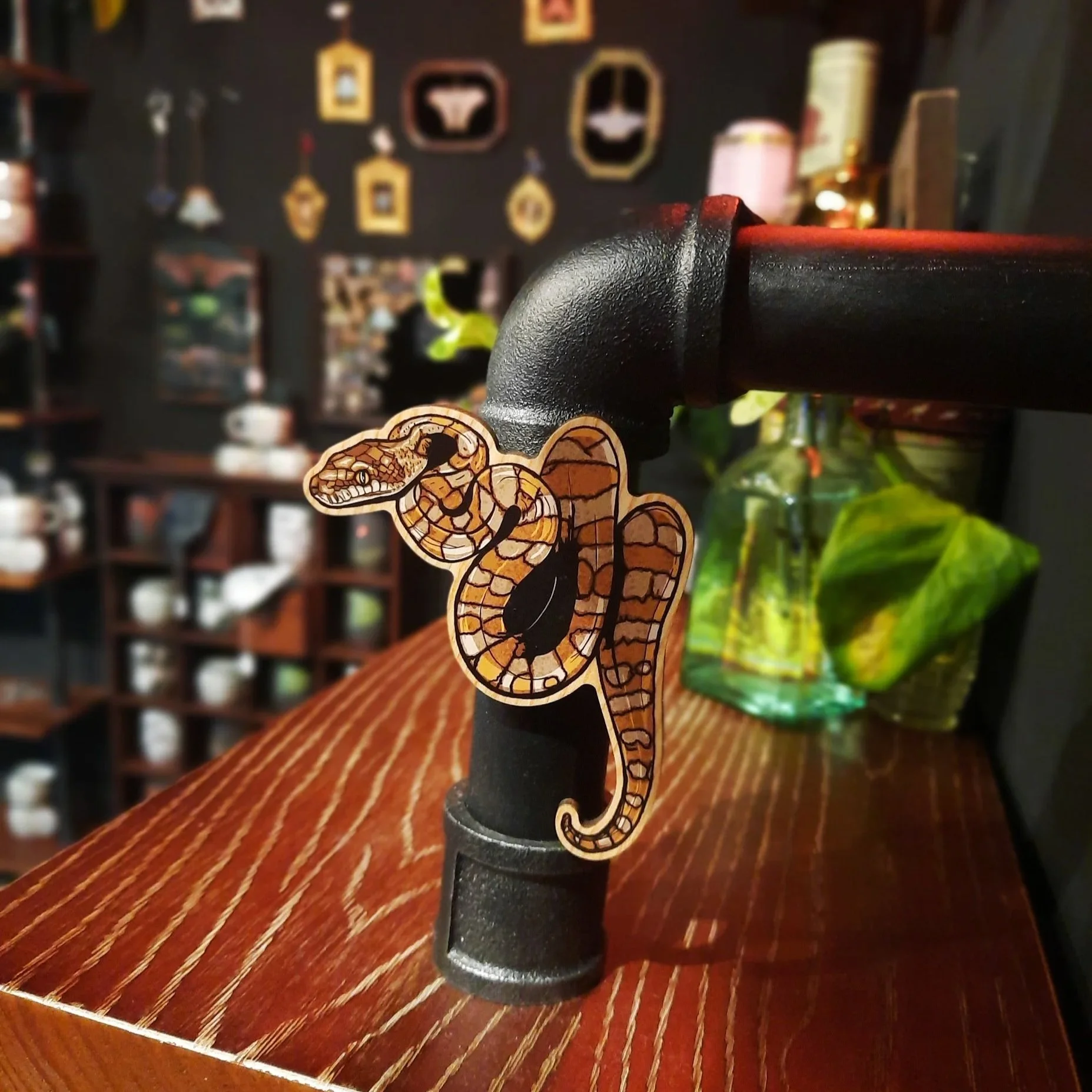 Australian Carpet Python Wooden Magnet