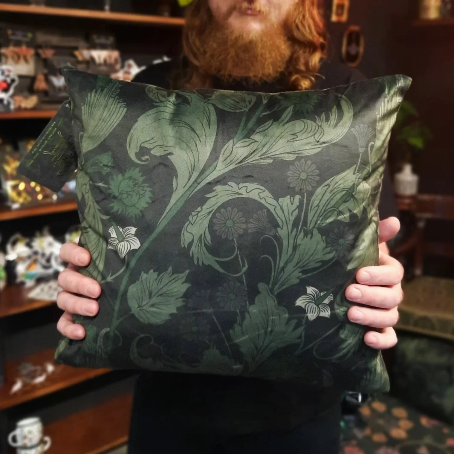 Botanical Fleur-de-lis Velvet Cushion (45cm)