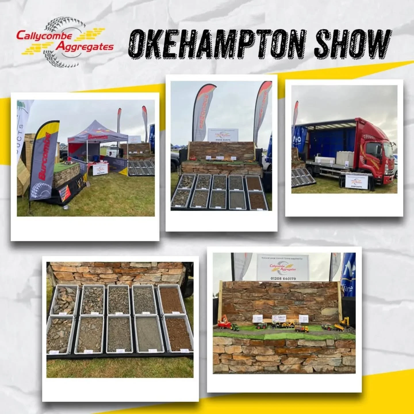 Thank you to everyone who popped by the Callycombe Aggregates stand at the Okehampton Show yesterday, looks like a great day was had by all! 

We had samples of our stone and aggregate on display, as well as the concrete &lsquo;lego&rsquo; blocks and