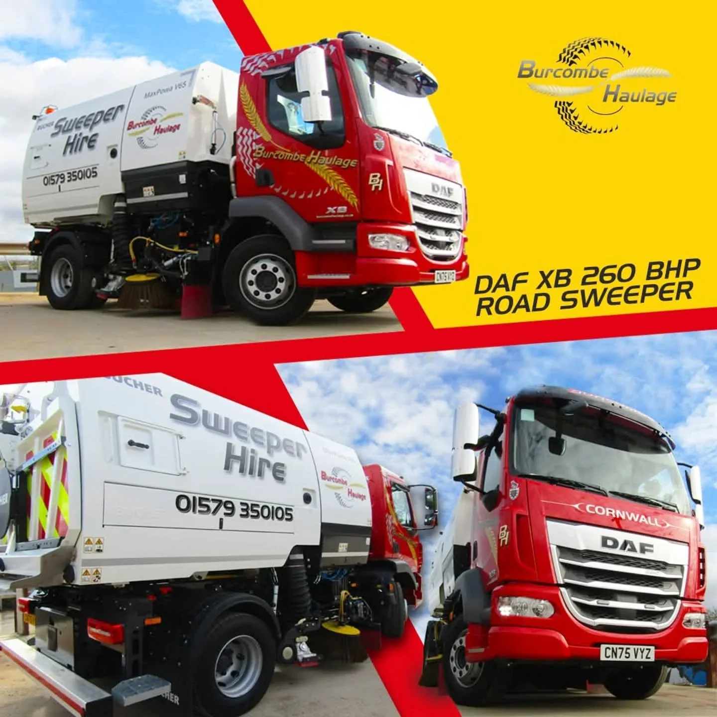 Introducing our new road sweeper, out and about cleaning the roads this week! The 16t DAF XB 260 BHP is a Bucher V65 dual sweep machine.

This is our 10th sweeper in the department and its growth and success is in large part to Road Sweeper Operation