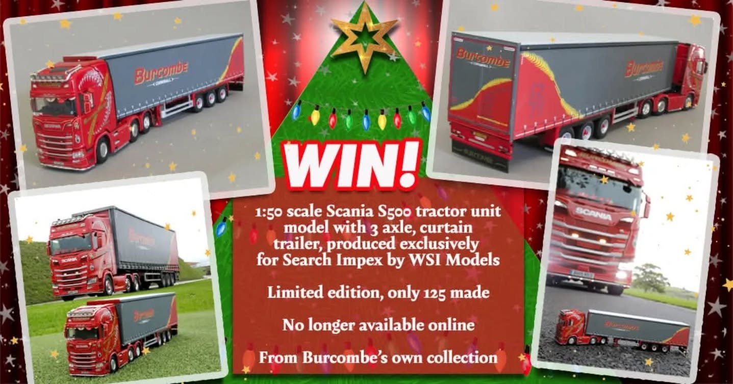 🎄12 DAYS OF A VERY BURCOMBE CHRISTMAS🎄
🎁Day 11: THE BIG RED GIVEAWAY! 

This is it, the BIG RED giveaway! 🚛
&lsquo;Like&rsquo; and make sure you are following this page to be entered into the draw to win this very limited edition Burcombe Haulage