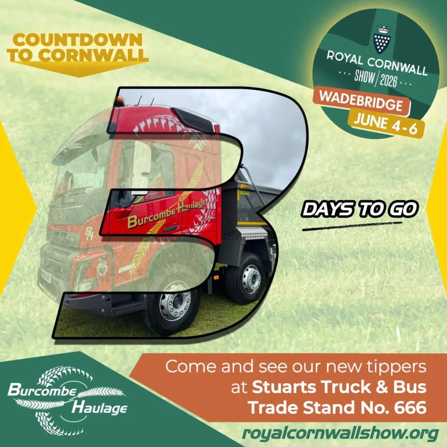 Going show? 
If you're heading to @theroyalcornwall from Thursday, pop along to @stuartstruckbus stand 666 and see our new tippers!
#royalcornwallshow #countdowntocornwall