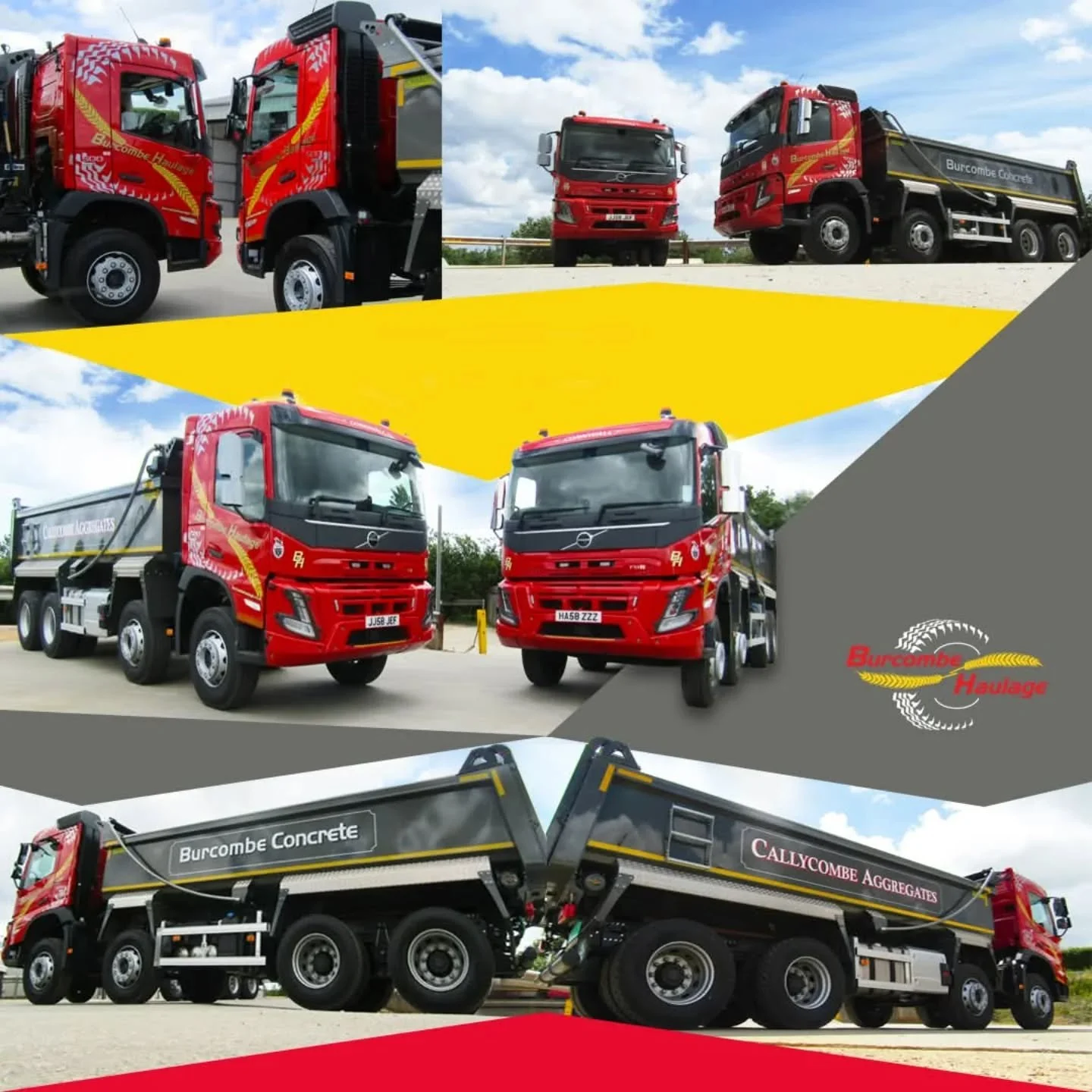 Following their appearance at the Royal Cornwall Show last week, our two new tippers are now ready to head out and get to work!💪

Both are Volvo FMX500 8x4 tippers, supplied by Justin Fisher of @stuartstruckbus, bodies supplied by Andrew Gunn of @ch