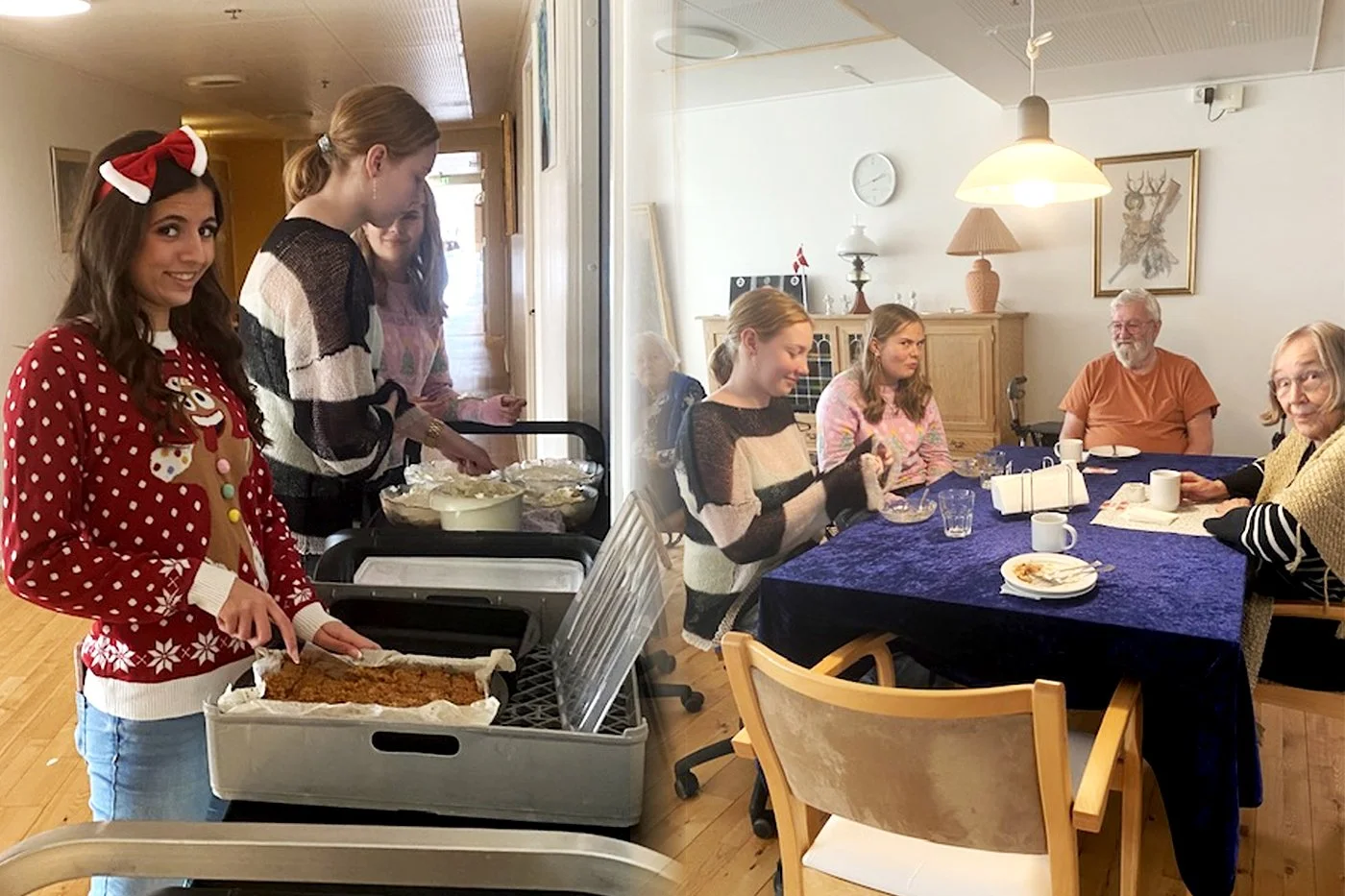 Når omsorg bliver til virkelighed: Elever fra Care-linjen på Vordingborg Fri Fagskole skabte glæde på plejehjemmet Rosenvang