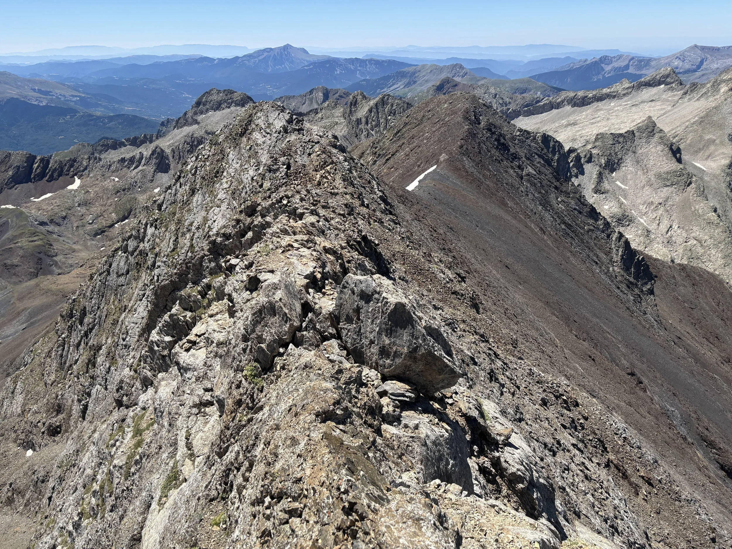 Arête parcourue jusqu'au Pic des Pavots