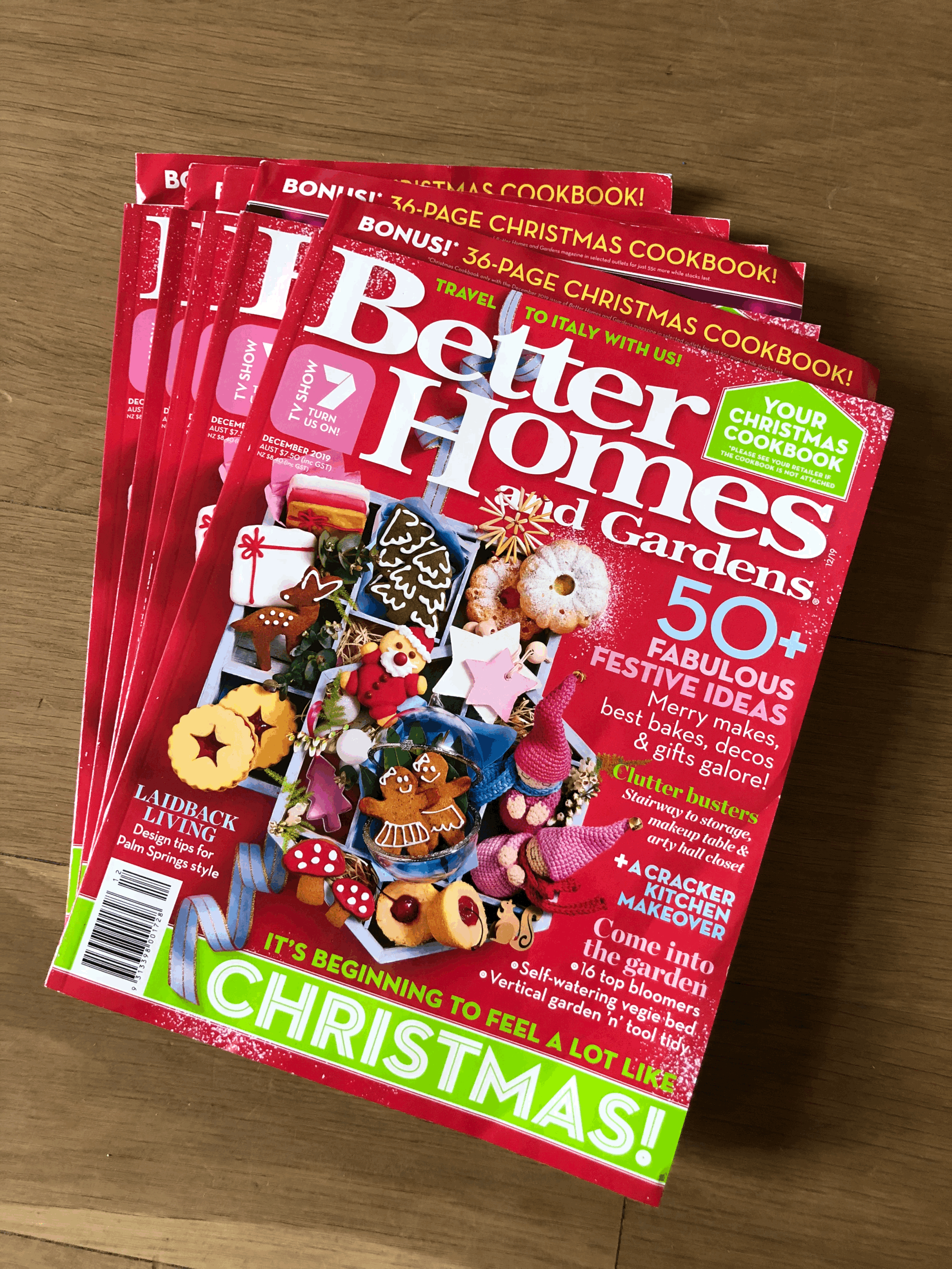 Australijskie wydanie magazynu 'getter homes and gardens', grudzień 2019