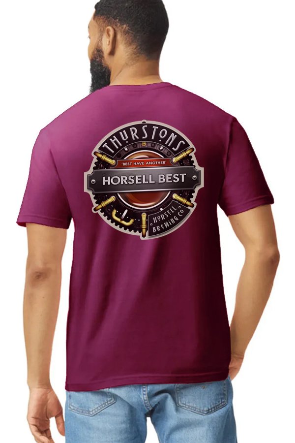 Thurstons Brewery Cardinal T-Shirt Back on model Best.jpg