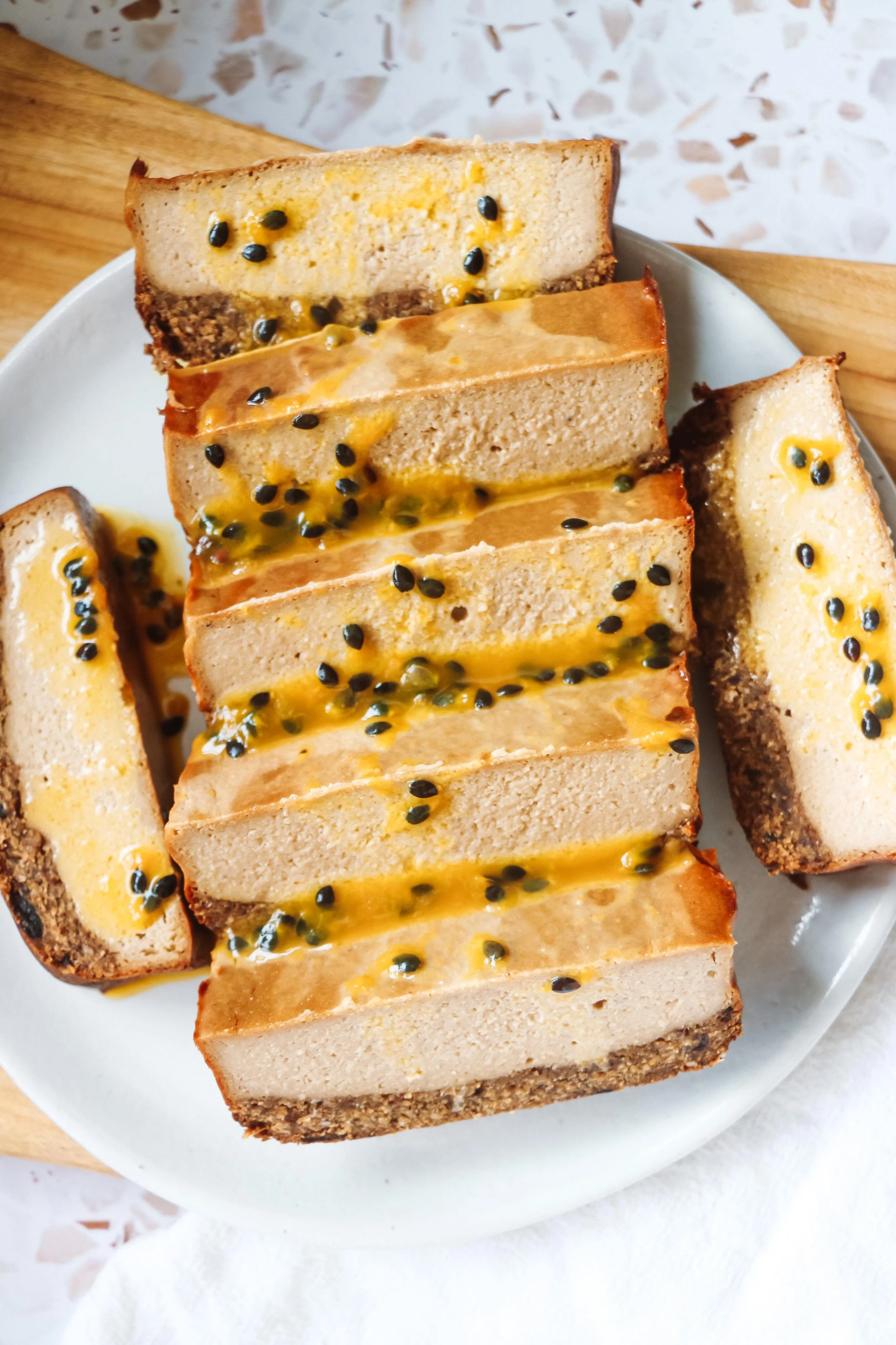 BAKED PASSIONFRUIT CHEESECAKE