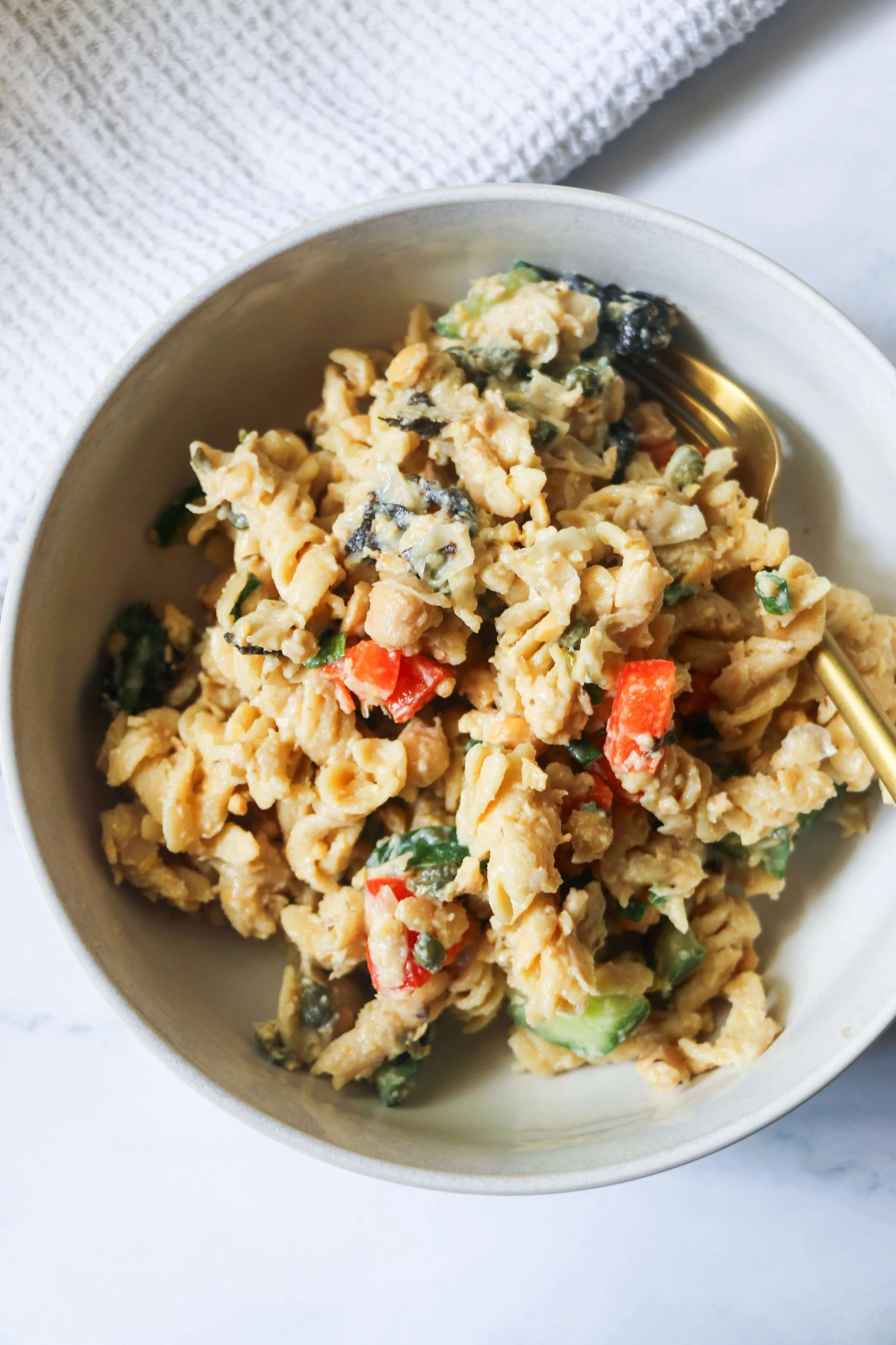CHICKPEA CHUNA PASTA SALAD
