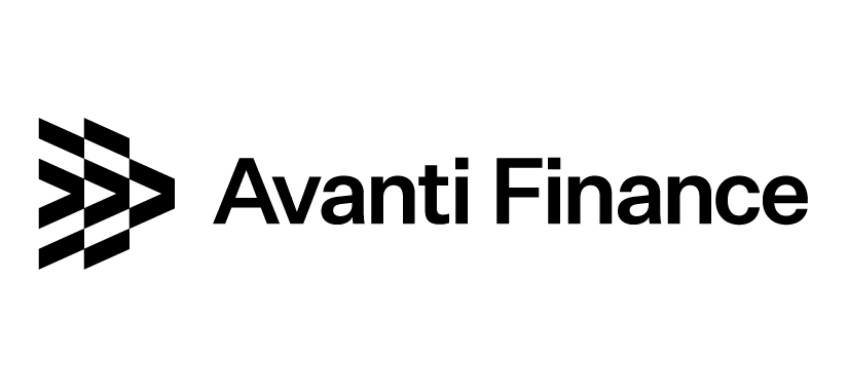 Logo of Avanti Finance featuring stylized black geometric shapes and the company name in bold black text.