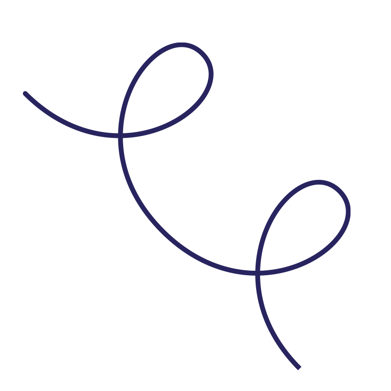 A dark blue squiggly line on a black background