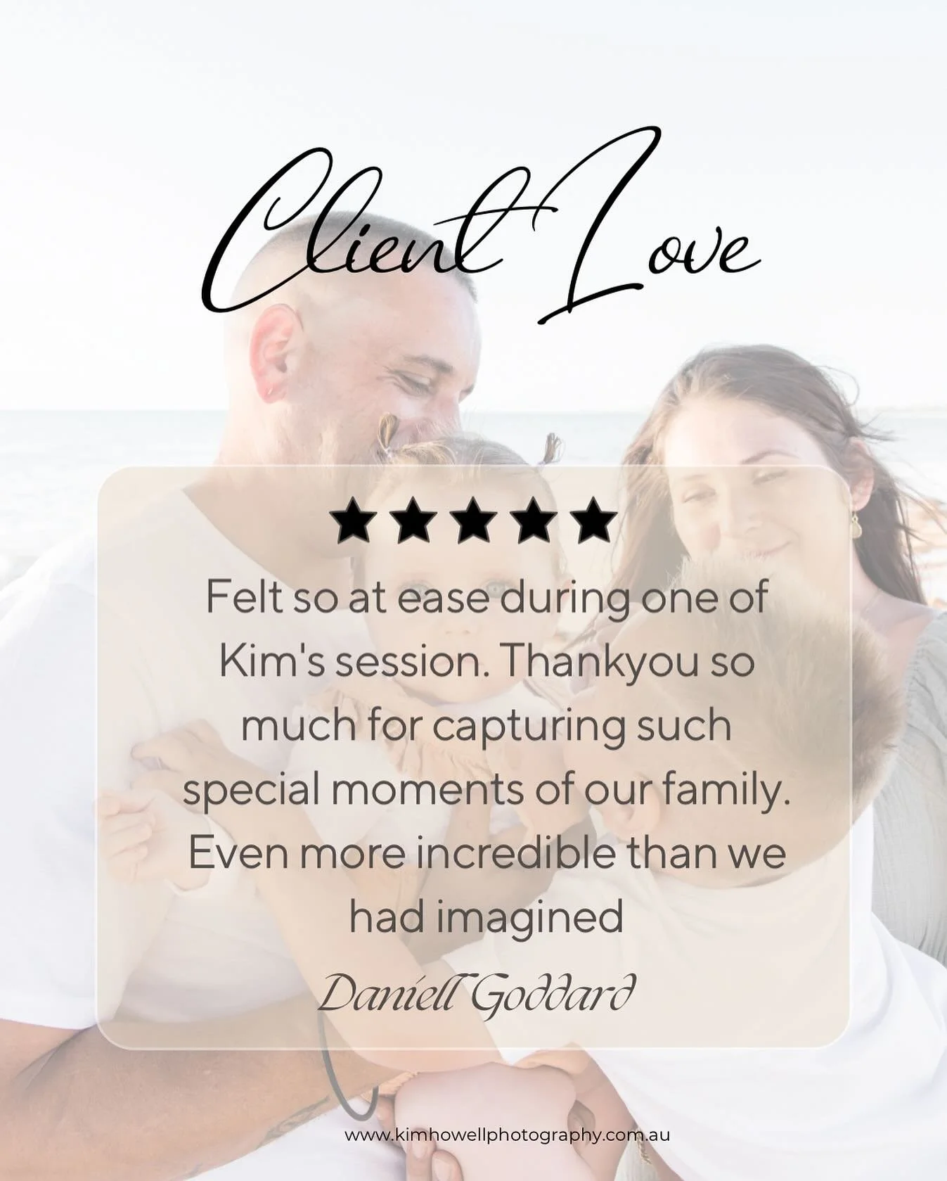 ✨ Kind words like these mean the world ✨

I&rsquo;m so grateful when clients take the time to share their experience. My goal is always to make sessions fun, relaxed, and stress-free, while capturing genuine moments you&rsquo;ll treasure forever 💕

