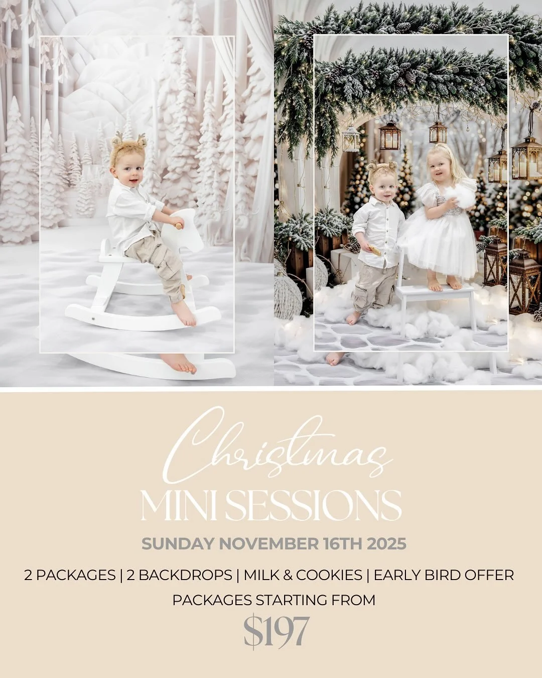 ✨ CHRISTMAS MINI SESSIONS ARE HERE! ✨

I&rsquo;m beyond excited to announce that my Christmas Mini Sessions are NOW OPEN for bookings! 🎄✨ This year&rsquo;s setup is full of festive magic, cozy vibes, and fun for the whole family&mdash;perfect for cr
