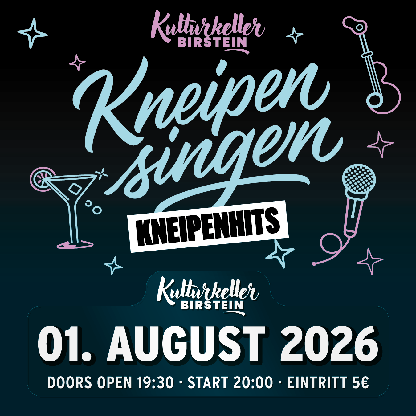 🍻 Kneipensingen im Kulturkeller: Kneipenhits! 🪩🕺