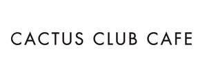 Text logo reading 'Cactus Club Cafe' in black font on a white background.