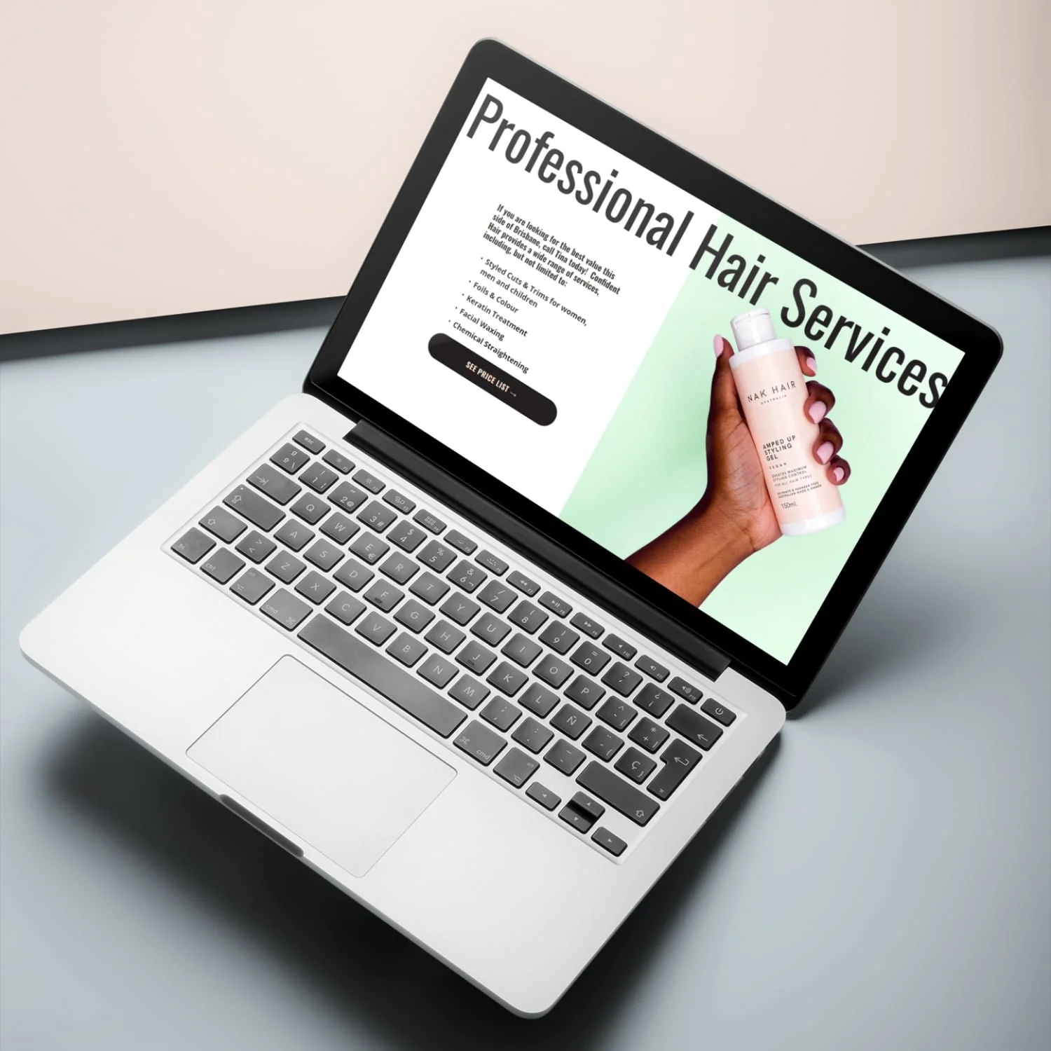 Squarespace website design for Brisbane hairdresser, Confident Hair