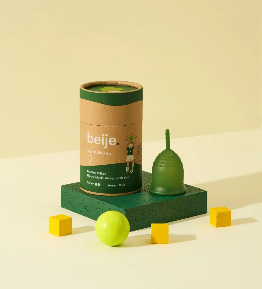 beije — still life — menstrual cup product set