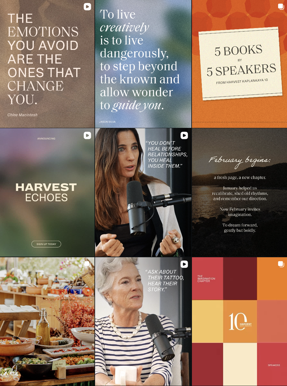 harvest: creative direction & strategy for visual rebrand, social media strategy