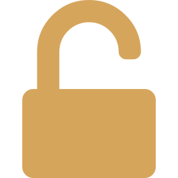 Image of an unlocked padlock icon.