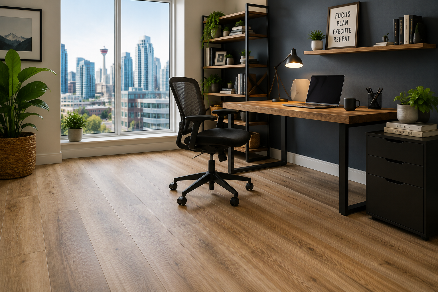 Best Flooring for Home Offices in Calgary: Comfort, Focus &amp; Durability