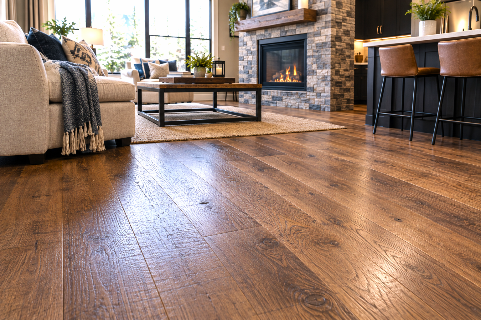 Wire-Brushed &amp; Textured Hardwood Flooring in Calgary: Style, Durability &amp; What to Know