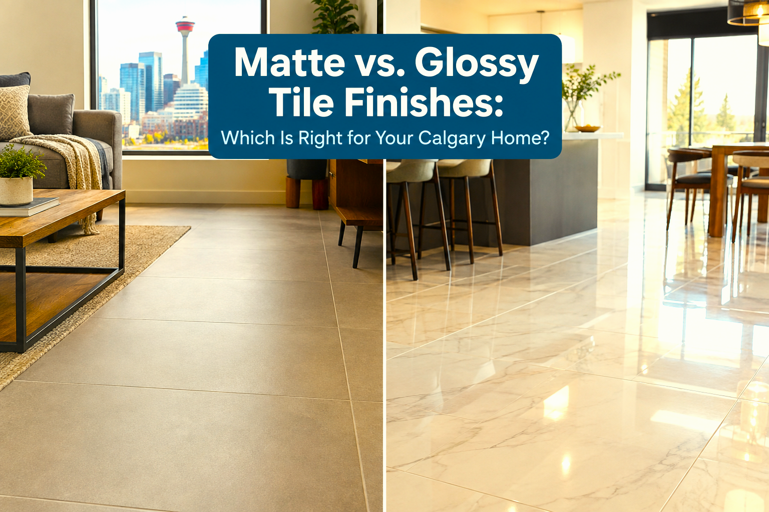 Matte vs. Glossy Tile Finishes: Which Is Right for Your Calgary Home?