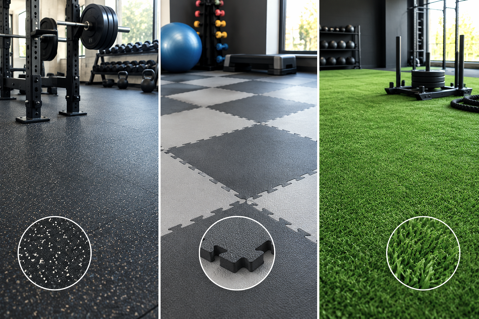 Rubber vs Foam vs Turf Gym Flooring