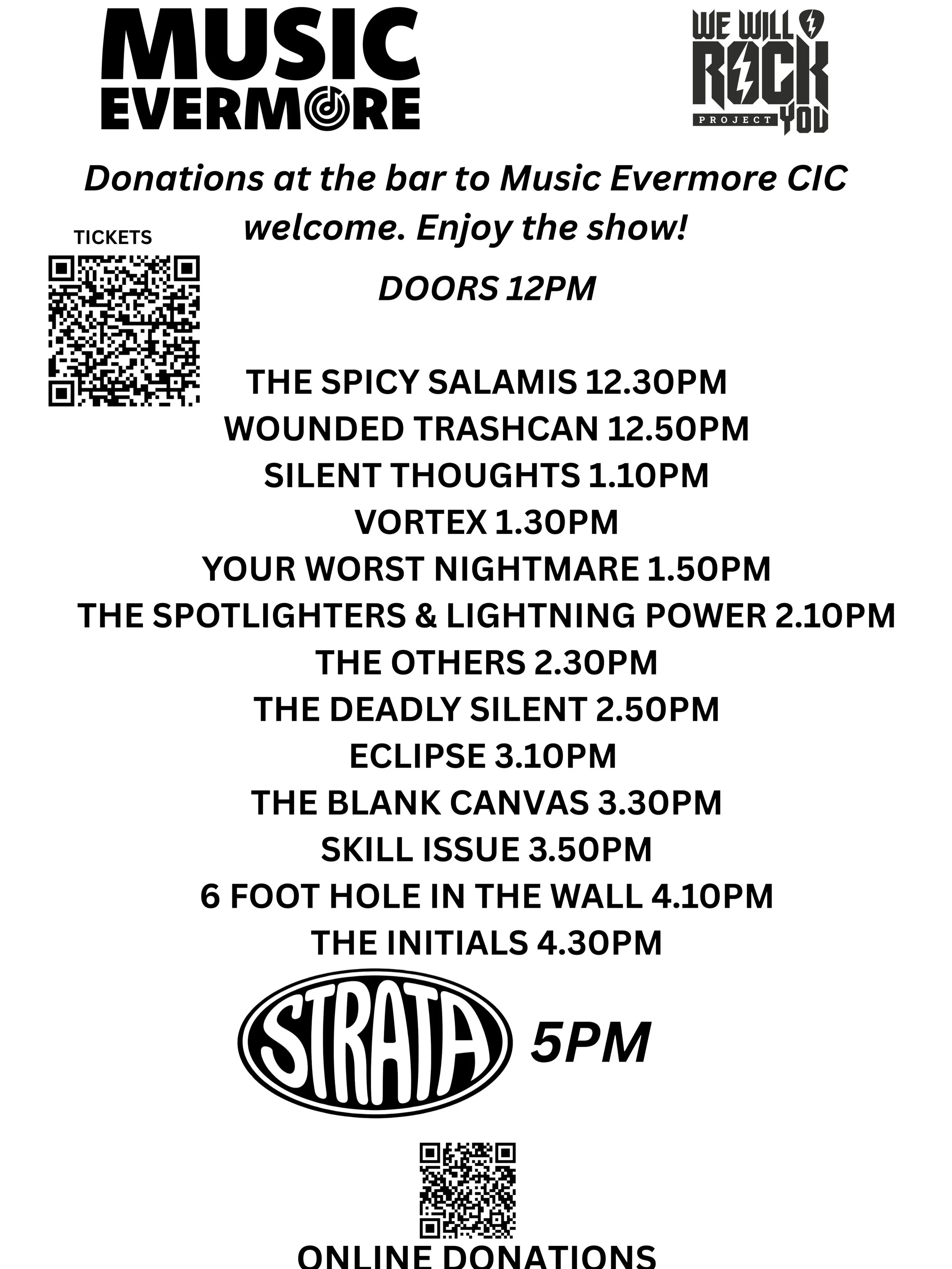 TOMORROW! 🌞 Chorlton South West Manchester Cricket Club. 14 young bands. Epic guest headliner @strataofficial_ - bouncy castle, BBQ, bar, ice cream, local stall holders, tickets shifting fast! Pack your sun cream and let&rsquo;s celebrate another fa