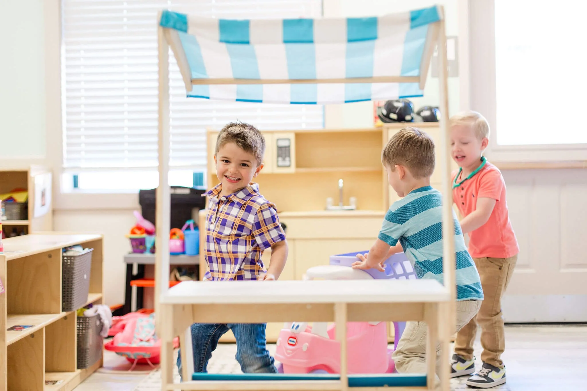 boys playing together at school